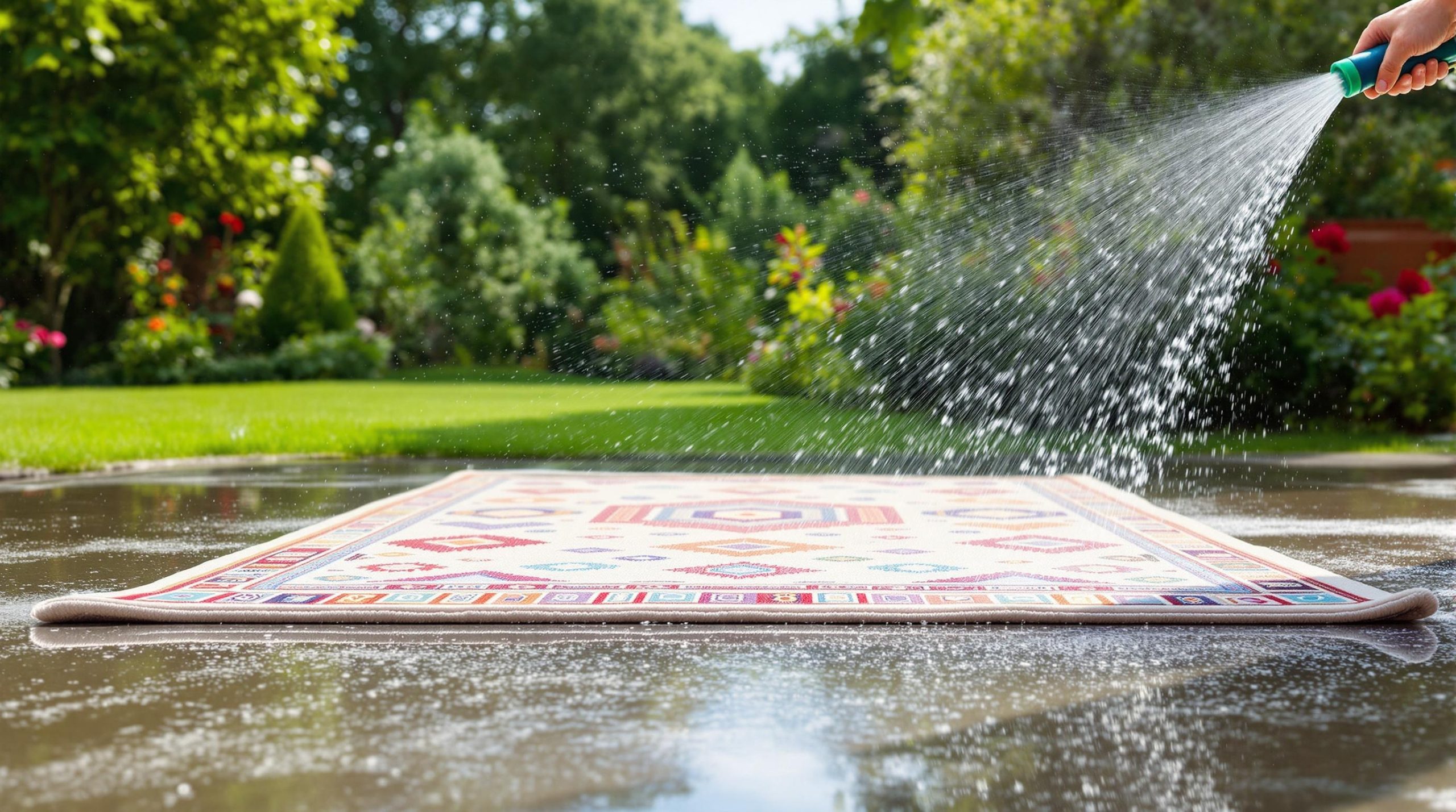 Comment laver un tapis à grande eau efficacement - Voyage Inspire